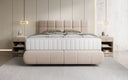 Boxspringbett Nala a Strukturstoff mat Schwiew-Optik