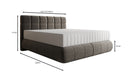 Boxspringbett Nala a Strukturstoff mat Schwiew-Optik