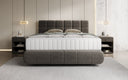 Boxspringbett Nala a Strukturstoff mat Schwiew-Optik