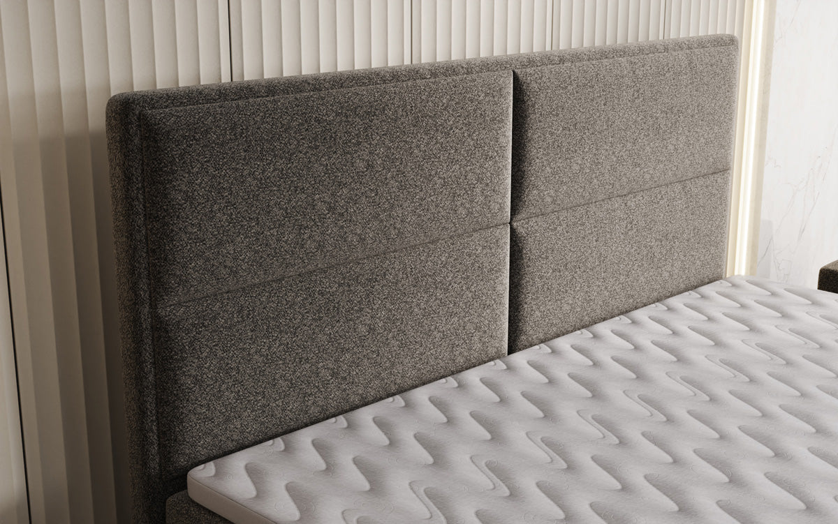 Boxspringbett Viola in Strukturstoff mit Stauraum