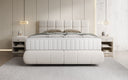Boxspringbett Nala a Strukturstoff mat Schwiew-Optik