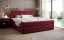 Lux velvet box spring bed with storage