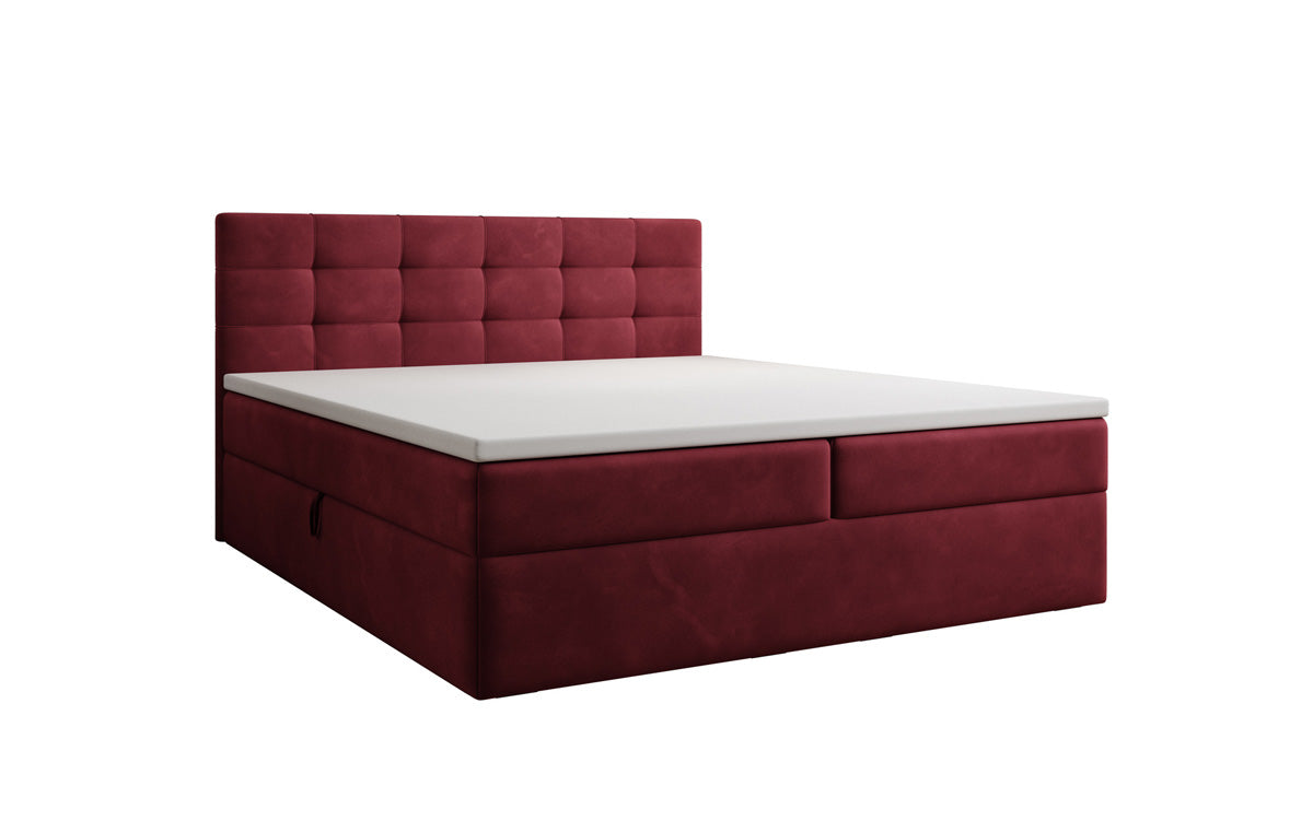 Boxspringbett Lux Samett mat Späicherplaz