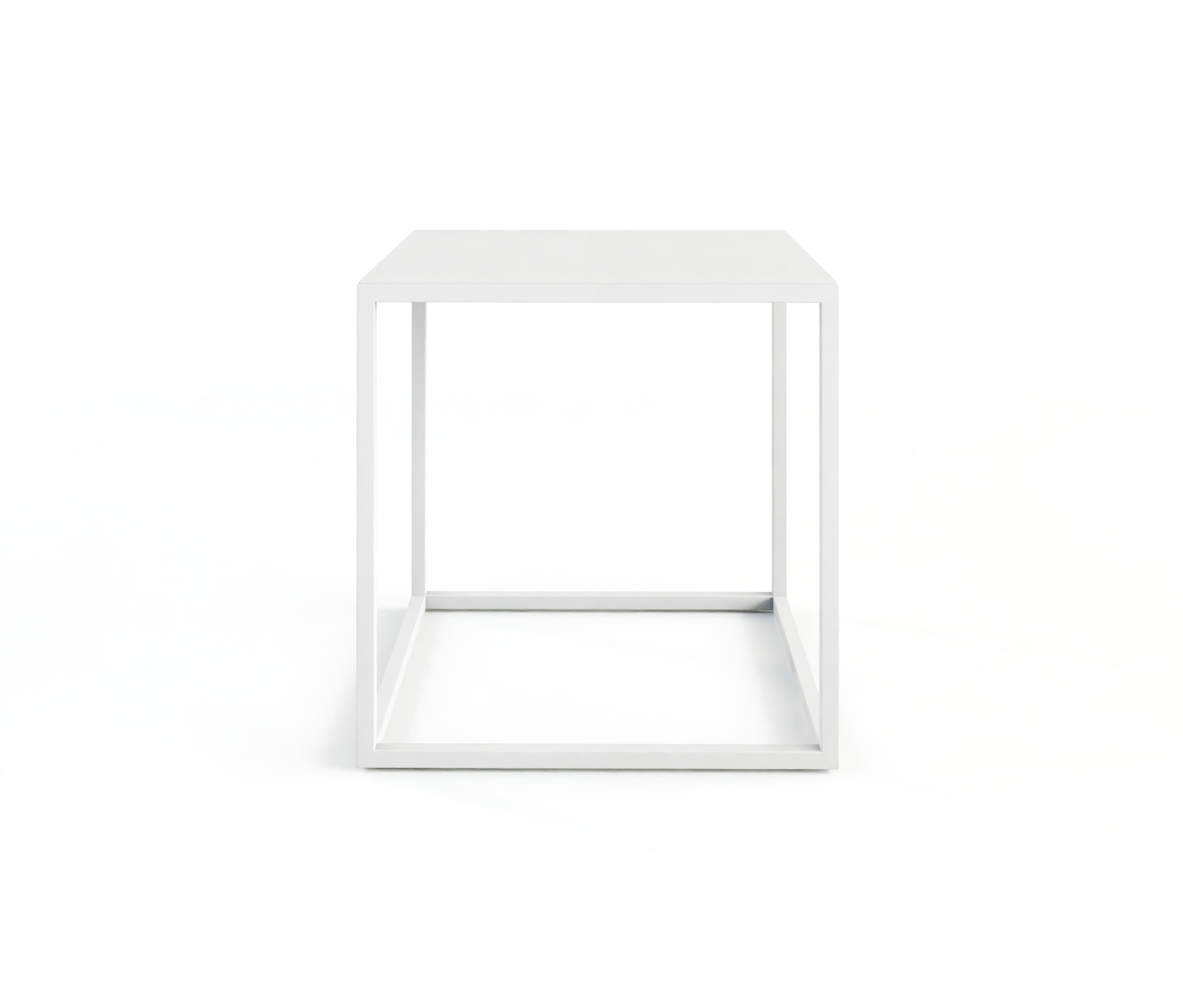 Table basse/table d'appoint Soli X – Design minimaliste en tôle d'acier et Métal