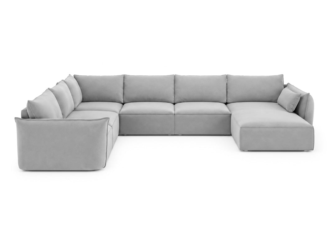Designer-Sofa Nuvola U aus Samett