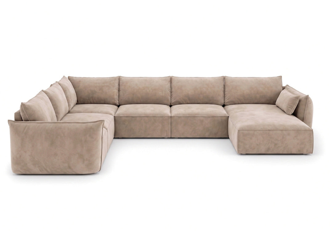 Designer-Sofa Nuvola U aus Samett