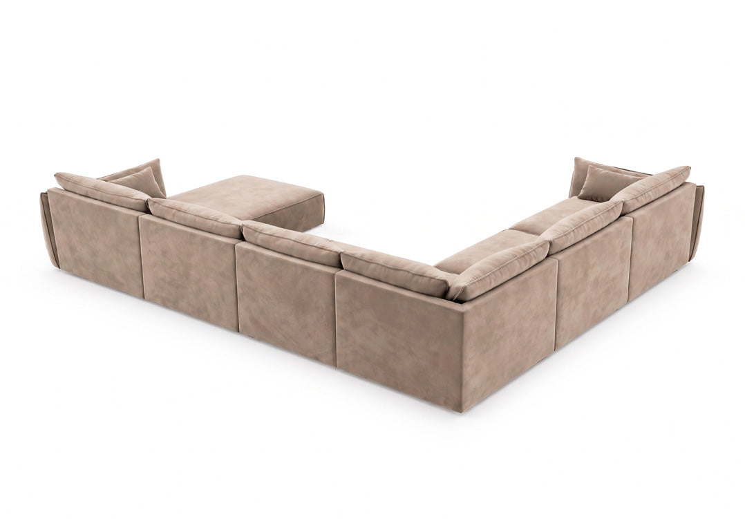 Designer-Sofa Nuvola U aus Samett