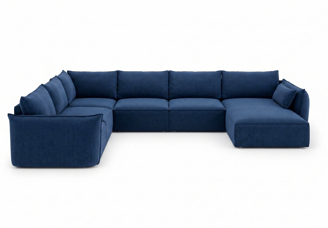 Designer-Sofa Nuvola U aus Samett