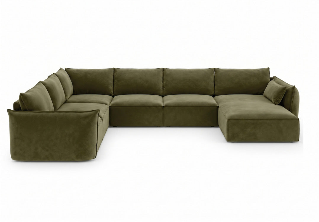 Designer-Sofa Nuvola U aus Samett
