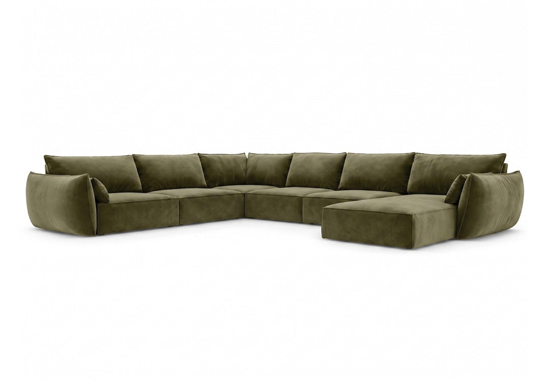 Designer-Sofa Nuvola U aus Samett