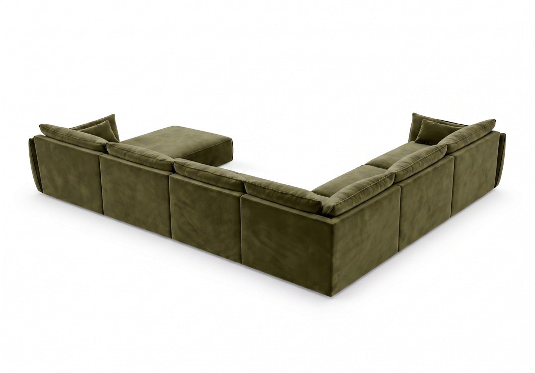 Designer-Sofa Nuvola U aus Samett
