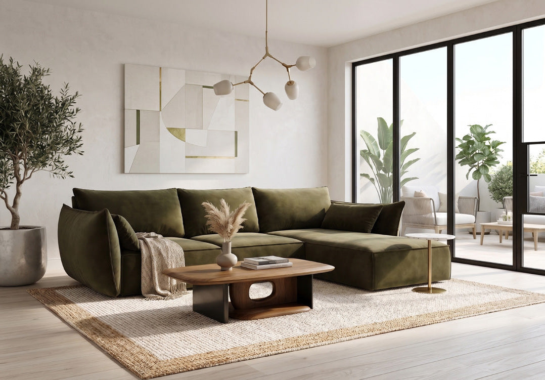 Designer-Sofa Nuvola L aus Samett