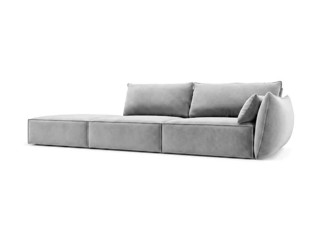 Canapé design avec chaise longue Nuvola en Velours