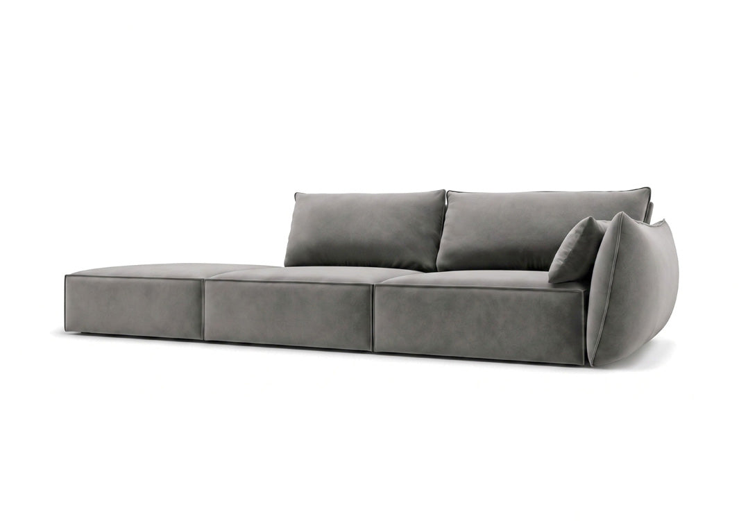 Canapé design avec chaise longue Nuvola en Velours