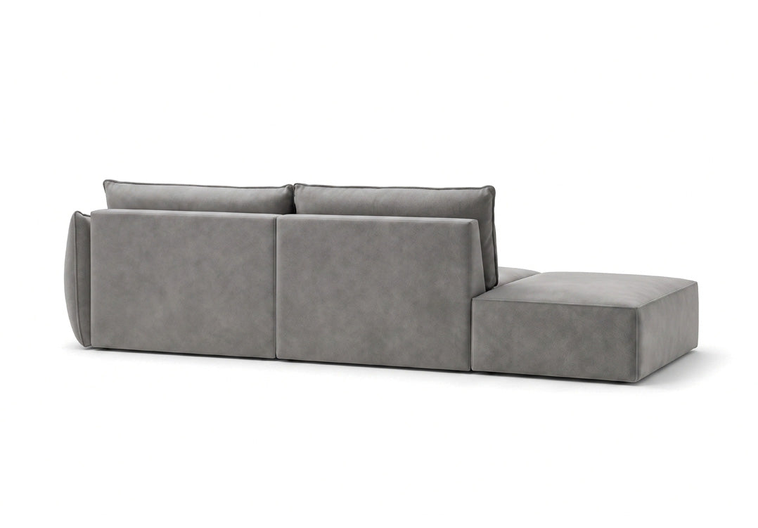Canapé design avec chaise longue Nuvola en Velours
