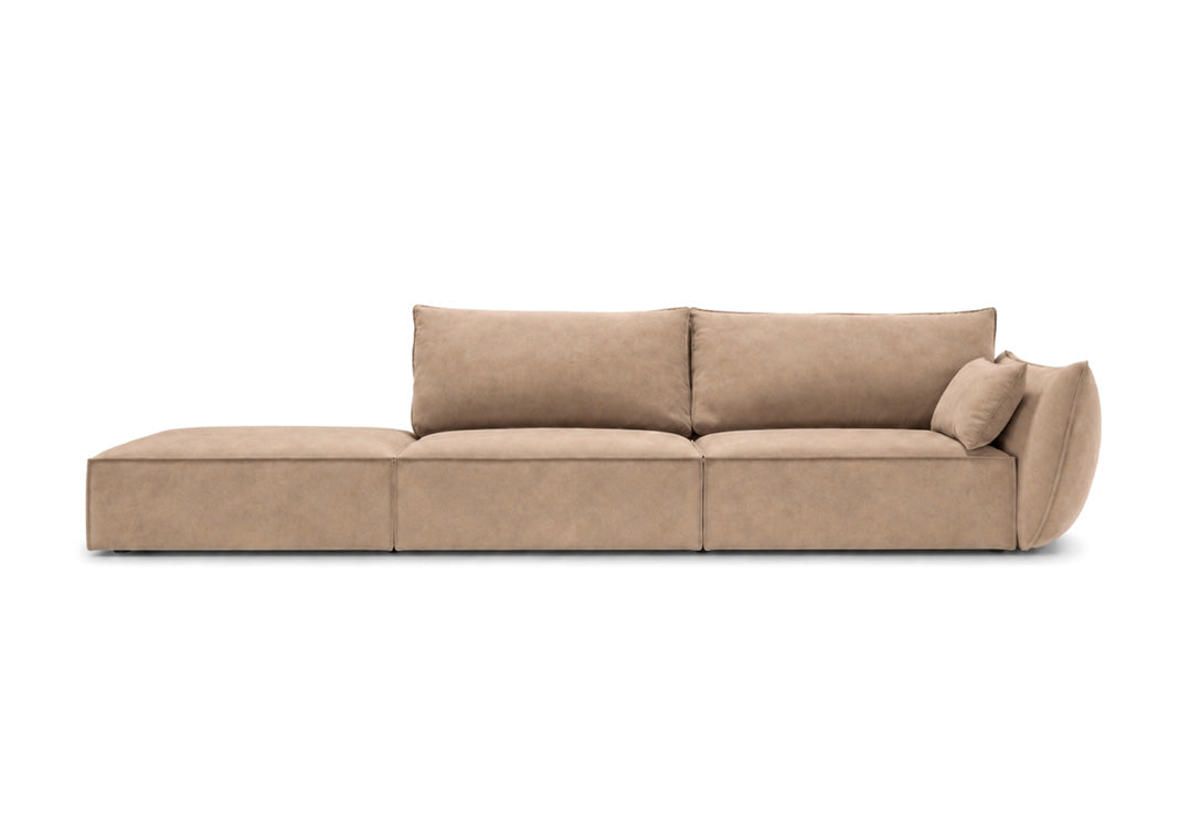 Canapé design avec chaise longue Nuvola en Velours