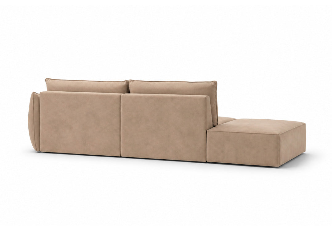 Canapé design avec chaise longue Nuvola en Velours