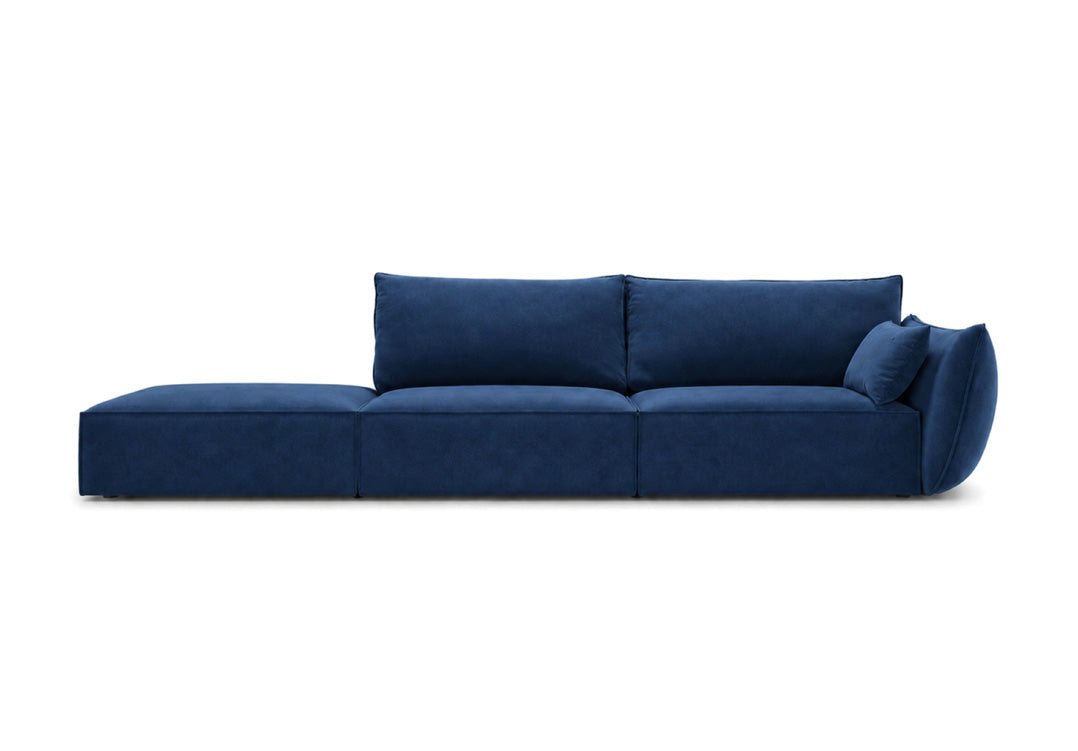 Canapé design avec chaise longue Nuvola en Velours