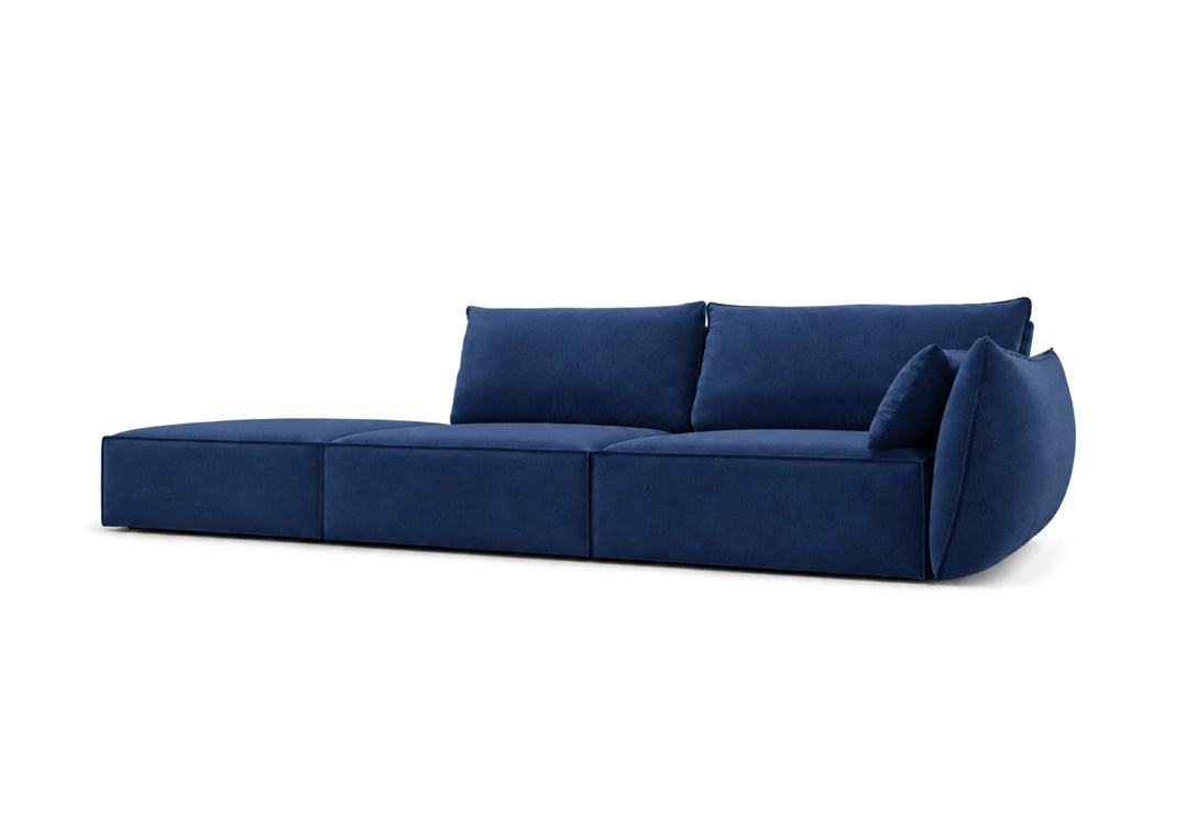 Canapé design avec chaise longue Nuvola en Velours