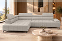 Ecksofa Volo in Chenille Beige, Ottomane links – Ansicht 3