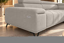 Ecksofa Volo in Chenille Beige, Ottomane rechts – Ansicht 5