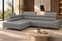 Ecksofa Volo in Chenille Grau, Ottomane links – Ansicht 2
