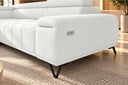 Ecksofa Volo in Chenille Weiß, Ottomane links – Ansicht 5