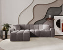 Designer corner sofa Amber in velvet