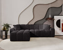 Designer corner sofa Amber in velvet