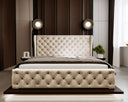 Designer Upholstered Bed Royal in Velvet with Storage