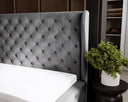 Designer Upholstered Bed Royal in Velvet with Storage