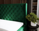 Designer Upholstered Bed Royal in Velvet with Storage