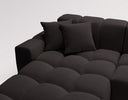 Designer corner sofa Amber in velvet
