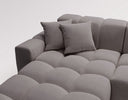 Designer corner sofa Amber in velvet