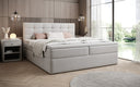Lux velvet box spring bed with storage