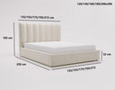 Designer Polsterbett Lunera aus Samt mat Stauraum
