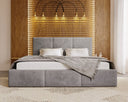 Designer Upholstered Bed Majestic in Velvet with Storage