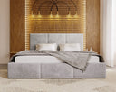 Designer Upholstered Bed Majestic in Velvet with Storage