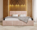 Designer Upholstered Bed Majestic in Velvet with Storage