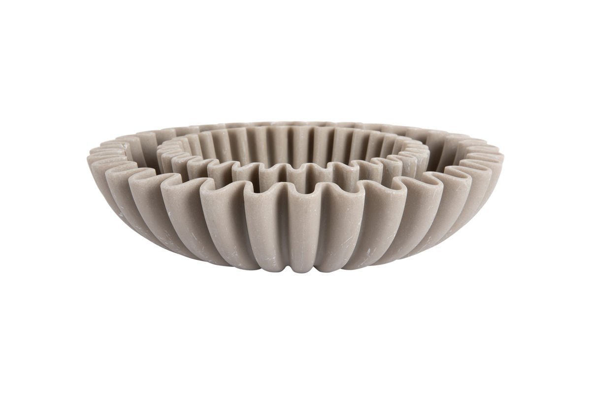 Zorin Large Bowl – Made of Polyresin / Wave Pattern