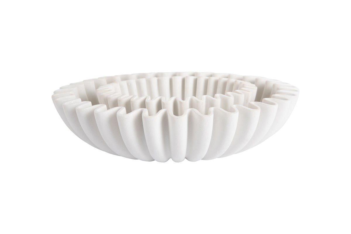 Zorin Large Bowl – Made of Polyresin / Wave Pattern