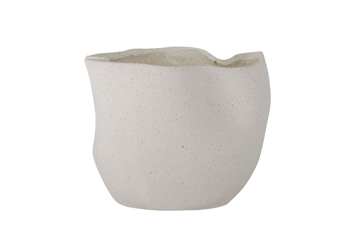 Flower Pot Ivalo – Modern Stoneware Design in White