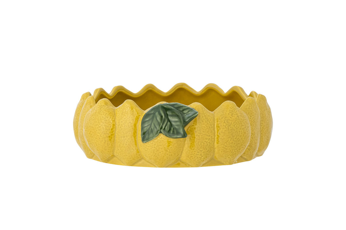 Bowl Zelda – hand-decorated stoneware with lemon motif
