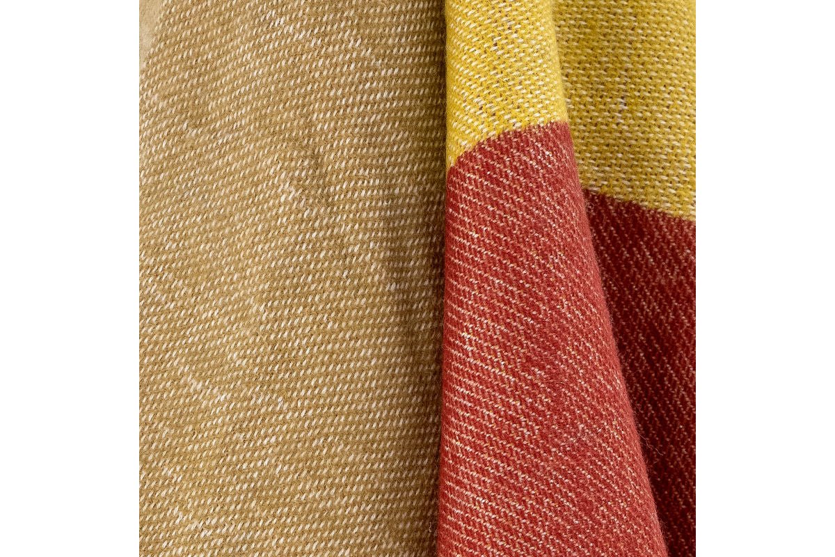 Tagesdecke Widi – Zweifarbiger Look in Braun mit Fransen