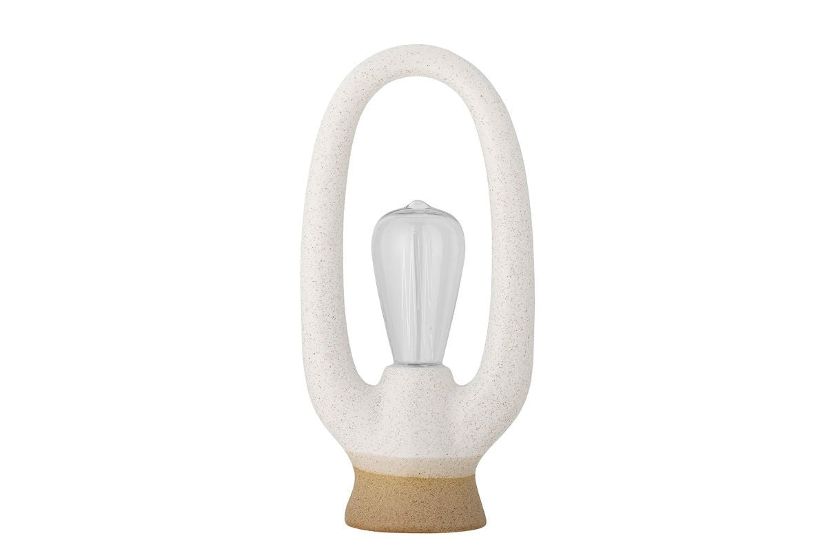 Portable Table Lamp Aila – Stoneware in White