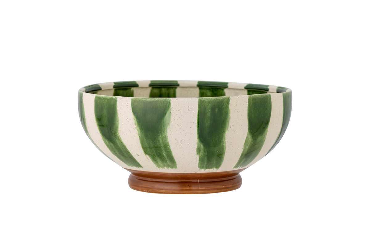 Bowl Amara – hand-painted stoneware with striped pattern