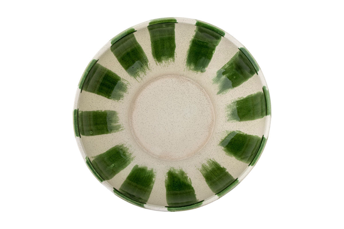 Bowl Amara – hand-painted stoneware with striped pattern