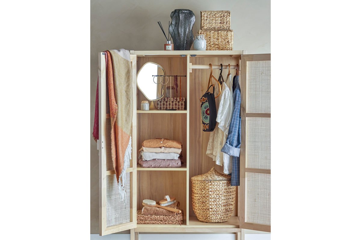 Tagesdecke Widi – Zweifarbiger Look in Braun mit Fransen