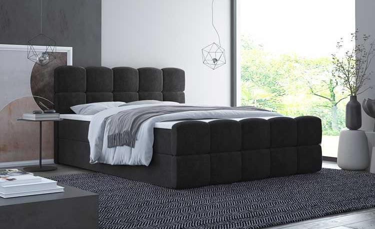 Boxspringbett Cozy Bouclé mit Stauraum - Luxusbetten24