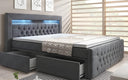 Sera Box Spring Bed with LED and Storage (4 Drawers)